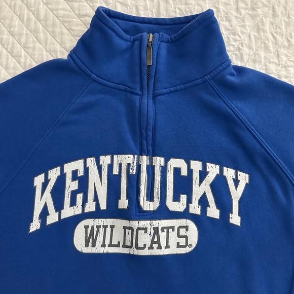 Jansport University of Kentucky UK 1/4 Zip Pullover Sweatshirt Sz Small Wildcats - Picture 3 of 11